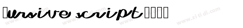 Cursive script字体转换